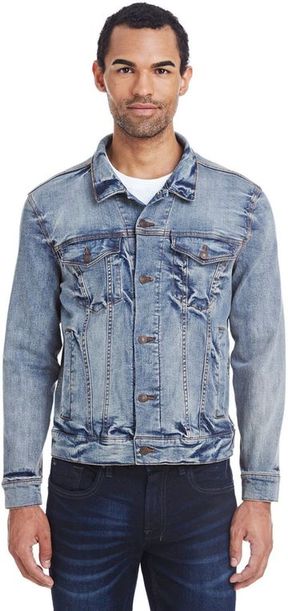 Threadfast Adult Unisex Unisex Button-Up Denim Jacket With Pockets